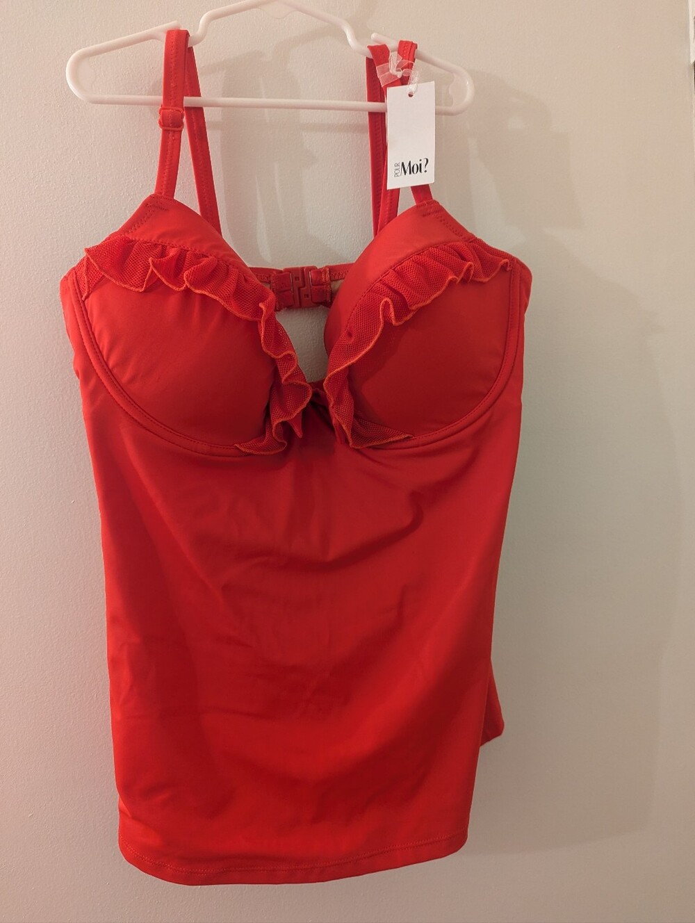 Red Ruffle Tankini